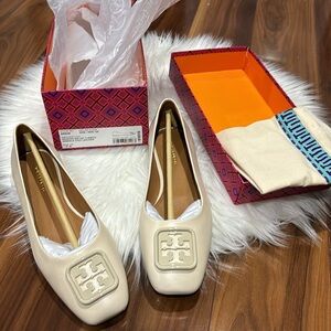 Brand new Burch Georgia ballet wrinkle calf leather flats size 7.5 Wide